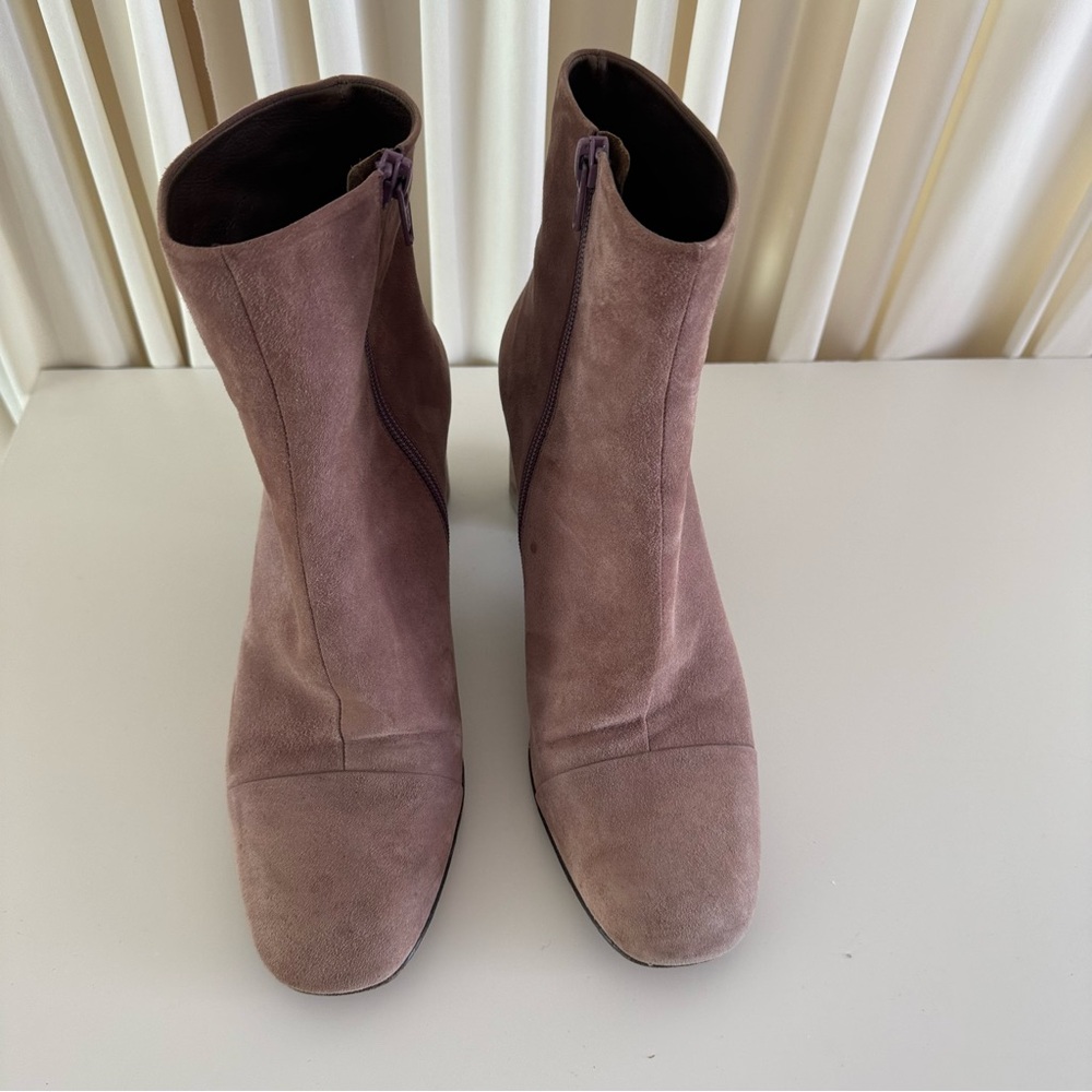 Coclico Laeve‎ Ankle Pink Blush Suede Square Toe Boots Chic Size 40 US 9 - Picture 2 of 9